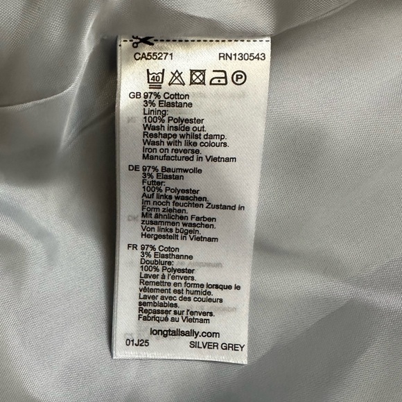 Long Tall Sally Blazer, Silver Gray, size 10 - Picture 11 of 11